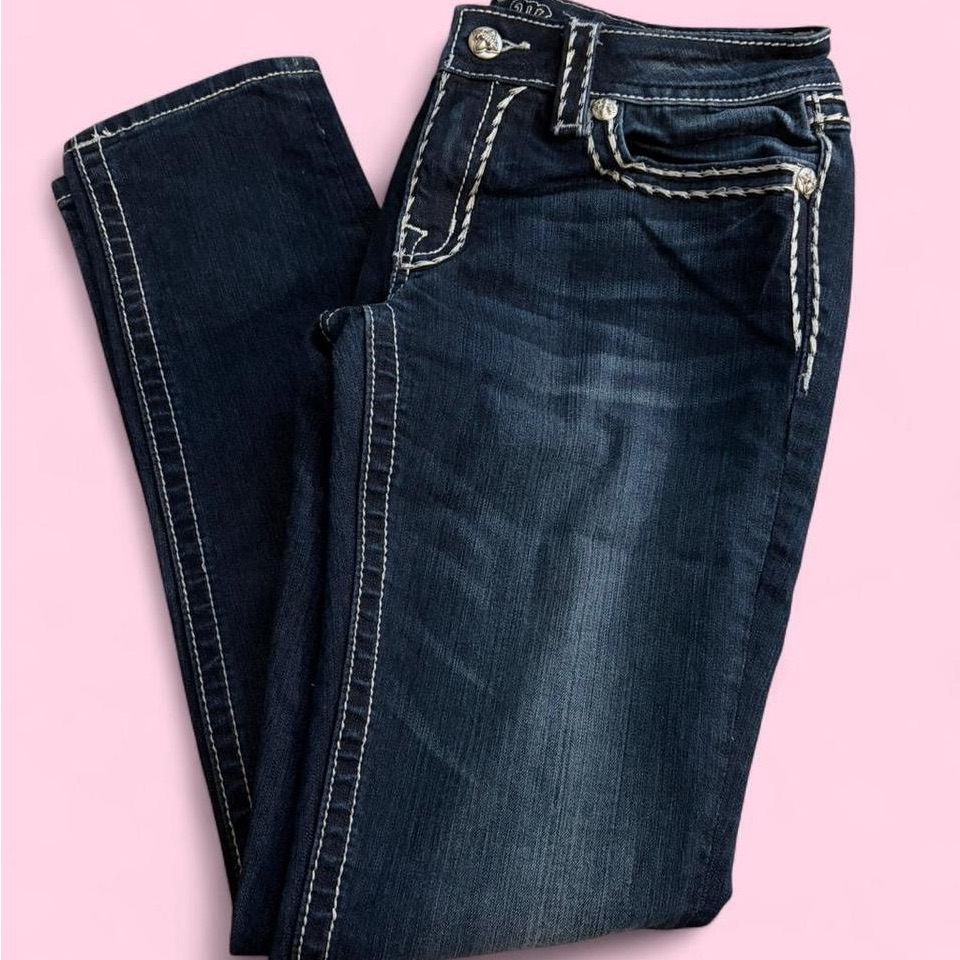 Miss Me Dark Indigo Straight Leg Jeans